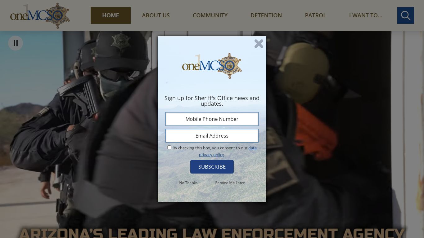 Maricopa County Sheriff's Office | Home